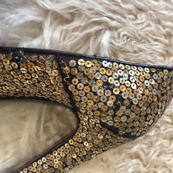 Vintage Alexander Mcqueen sequin platform shoes Size 36.5 - Picture 7 of 11